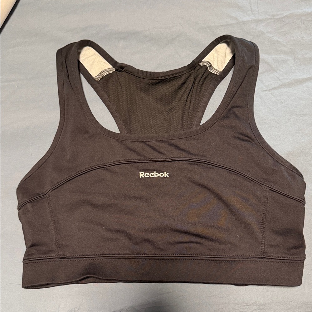 Reebok Black Racerback Athletic Sports Bra